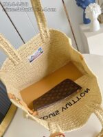 M14458  Louis Vuitton Summer Shopper Tote MM Natural Beige - Image 5
