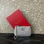 Valentino Garavani Superstar Leather Key bag 038 Silver