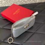 Valentino Garavani Superstar Leather Key bag 038 Silver - Image 4