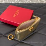 Valentino Garavani Superstar Leather Key bag 038 Gold - Image 4