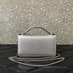 Valentino Garavani Vring Leather Bag 068 Silver - Image 3