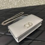 Valentino Garavani Vring Leather Bag 068 Silver - Image 2