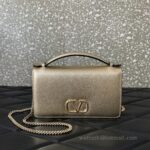 Valentino Garavani Vring Leather Bag 068 Champage