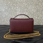 Valentino Garavani Vring Leather Bag 068 Wine - Image 4