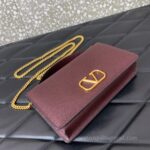 Valentino Garavani Vring Leather Bag 068 Wine - Image 3