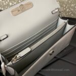 Valentino Leather Clutch Chain Shoulder Bag 061 Silver - Image 5