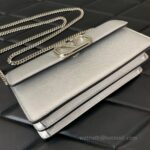 Valentino Leather Clutch Chain Shoulder Bag 061 Silver - Image 2