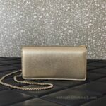 Valentino Leather Clutch Chain Shoulder Bag 061 Champagne - Image 5