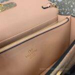 Valentino Leather Clutch Chain Shoulder Bag 061 Champagne - Image 2