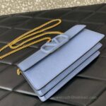 Valentino Leather Clutch Chain Shoulder Bag 061 blue - Image 3