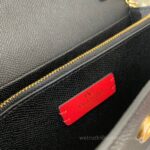 Valentino Leather Clutch Chain Shoulder Bag 061 Black - Image 3