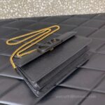 Valentino Leather Clutch Chain Shoulder Bag 061 Black - Image 5