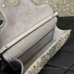 Valentino Garavani Mini Loco Embroidered  Shoulder Bag 5034 Silver - Image 2