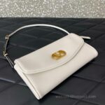 Valentino GARAVANI DEVAIN Small Lambskin Shoulder Bag 2031 White - Image 4