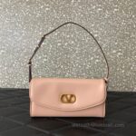 Valentino GARAVANI DEVAIN Small Lambskin Shoulder Bag 2031 Pink
