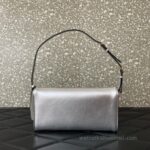 Valentino GARAVANI DEVAIN Small Lambskin Shoulder Bag 2031 Silver - Image 3