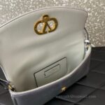 Valentino GARAVANI DEVAIN Small Lambskin Shoulder Bag 2031 Silver - Image 2