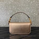 Valentino Garavani Mini Loco Calfskin Crystal-Embellished Handbag 5061 Gold - Image 2