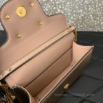 Valentino Garavani Mini Loco Calfskin Crystal-Embellished Handbag 5061 Gold - Image 4