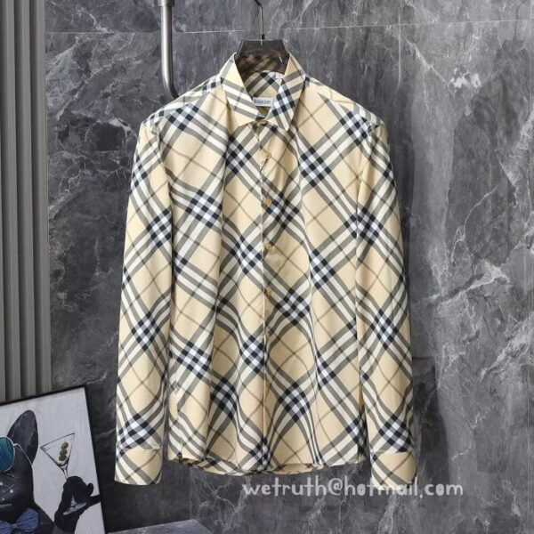 Burberry Mens Check Cotton Shirts D2663