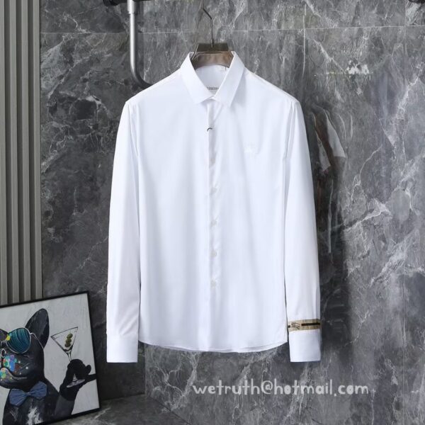 Burberry Clothes Mens Check Cotton Shirts E8621