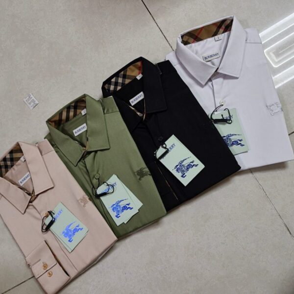 Burberry Clothes Mens Check Cotton Shirts E8628