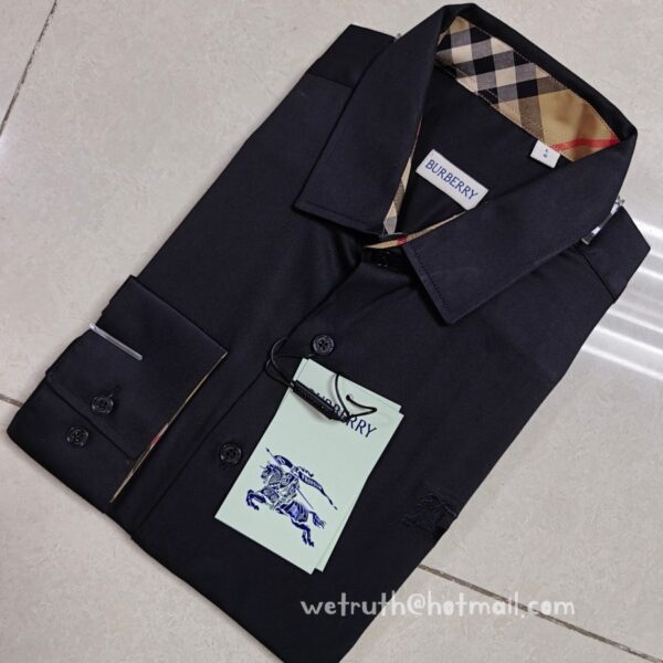 Burberry Clothes Mens Check Cotton Shirts E8627