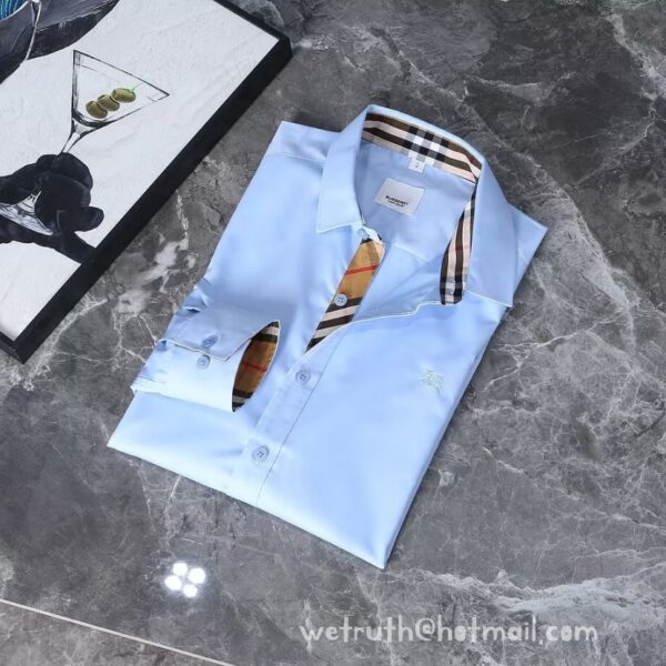 Burberry Clothes Mens Check Cotton Shirts E8629