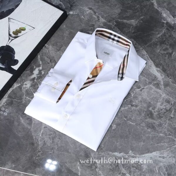 Burberry Clothes Mens Check Cotton Shirts E8630