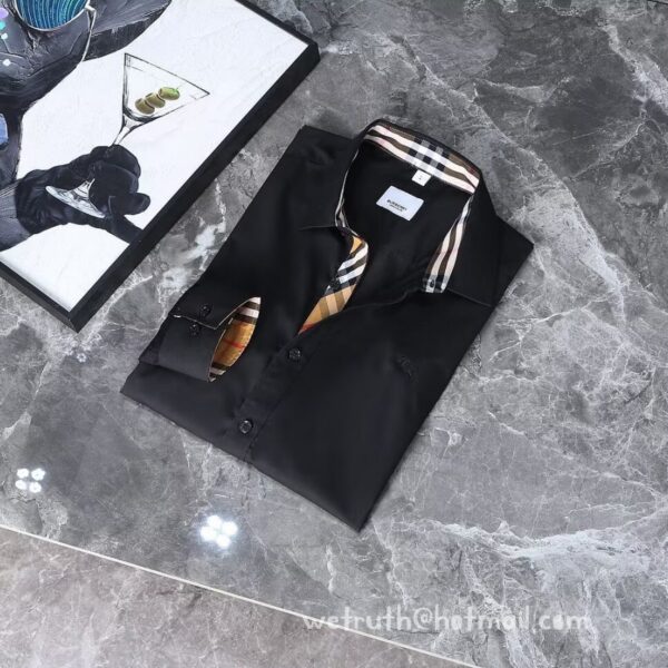 Burberry Clothes Mens Check Cotton Shirts E8631