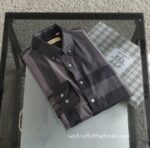 Burberry Mens Check Cotton Shirt EZ8225
