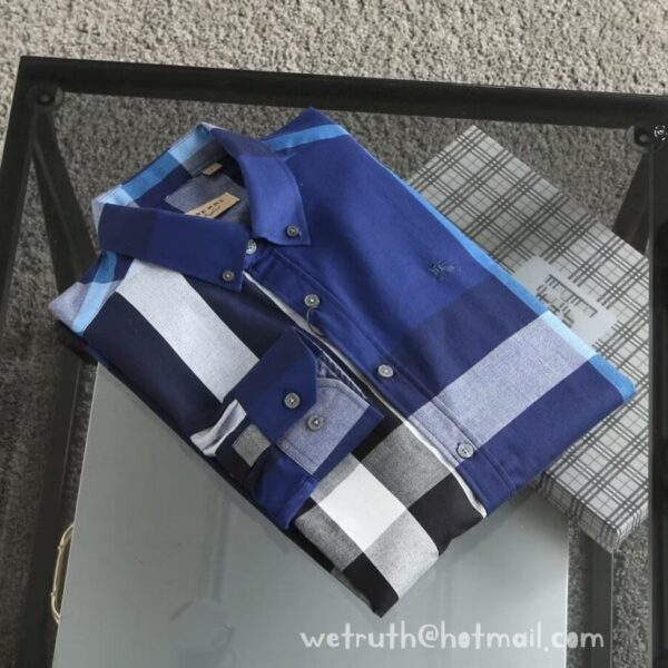 Burberry Mens Check Cotton Shirt EZ8224
