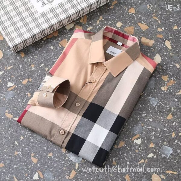 Burberry Mens Check Cotton Shirt EZ8223