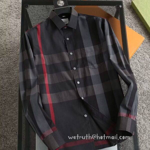 Burberry Mens Check Cotton Shirt EZ8222