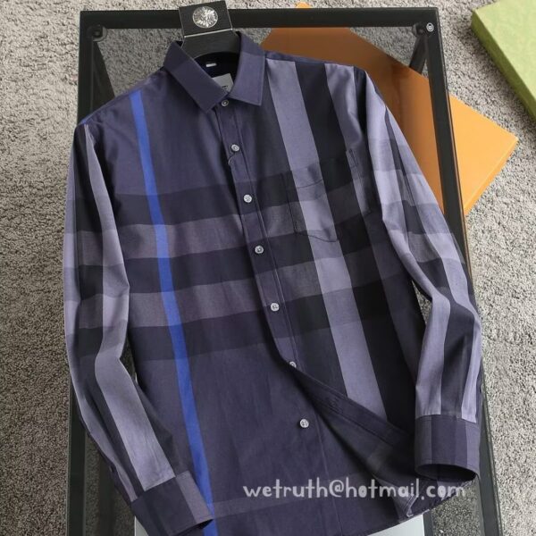 Burberry Mens Check Cotton Shirt EZ112