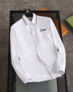 Dior Mens Cotton check Shirt Luxury Man Clothing C2657 - Image 5