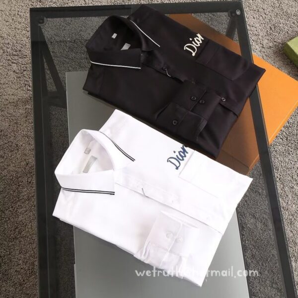 Dior Mens Cotton check Shirt Luxury Man Clothing C2657