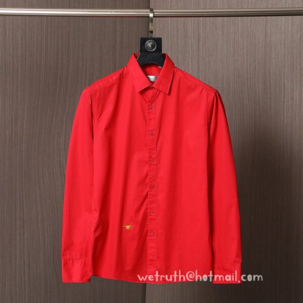 Dior Mens Cotton check Shirt Luxury Man Clothing C2653