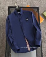 Burberry Check Cotton Shirt Mens Wear 9040