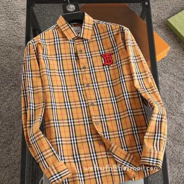 Burberry Check Cotton Shirt Mens Wear 9046