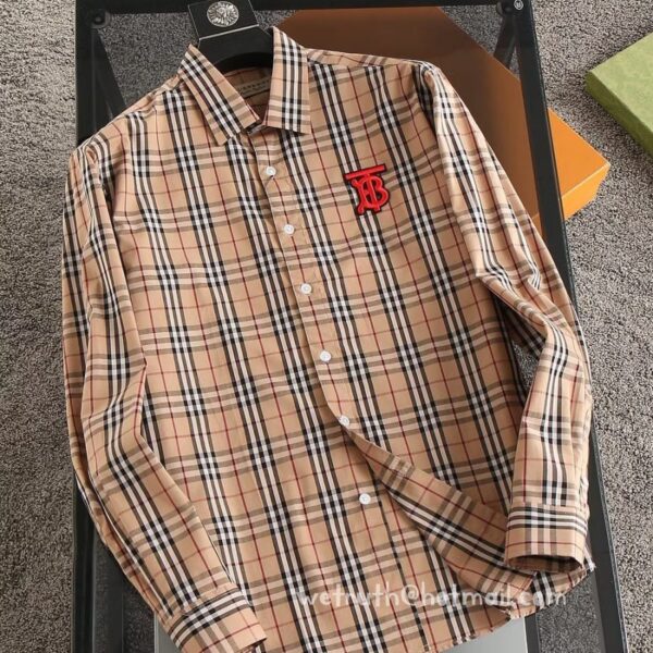Burberry Check Cotton Shirt Mens Wear 9047