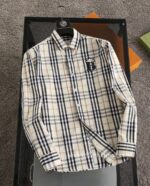 Burberry Check Cotton Shirt Mens Wear 9048
