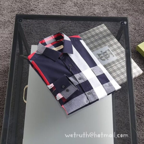 Burberry Check Cotton Shirt Mens Wear 9050