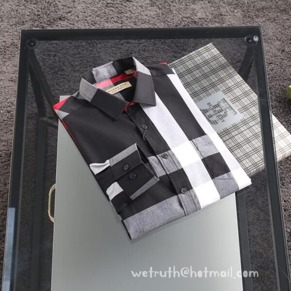 Burberry Check Cotton Shirt Mens Wear 9052