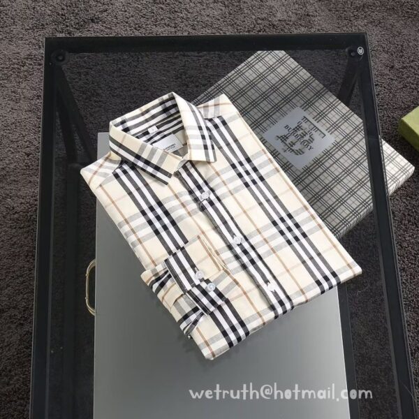 Burberry Check Cotton Shirt Mens Wear 9053