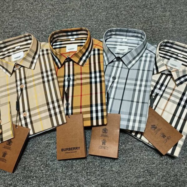 Burberry Mens Check Cotton Shirt T2404