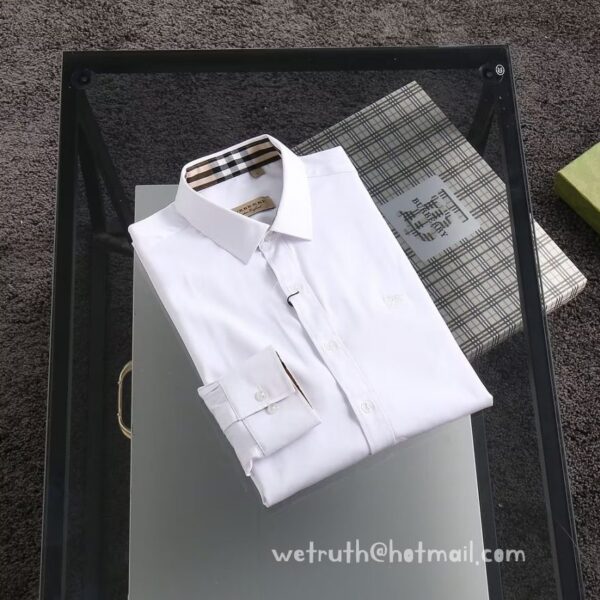 Luxury Mens Shirts Burberry Cotton Check Shirt 1602