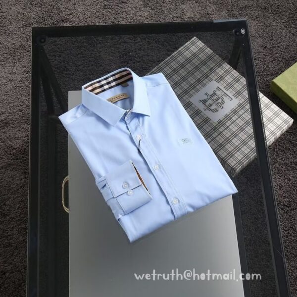 Luxury Mens Shirts Burberry Cotton Check Shirt 1603