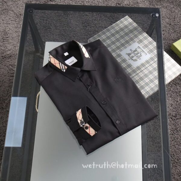 Luxury Mens Shirts Burberry Cotton Check Shirt 1605