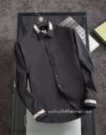 Luxury Mens Shirts Burberry Cotton Check Shirt 1605 - Image 4